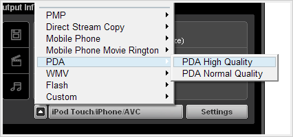 >>Viewing the video for PDA after encoding.